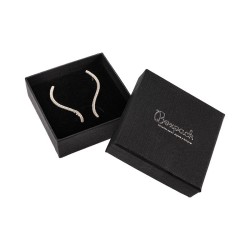 Coffret ou coffret de boucles d&#39;oreilles noir personnalisable, emballage de bijoux EP-60-N
