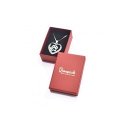 Boîte en carton pour boucles d&#39;oreilles ou pendentifs, 50x70x25 mm, rouge, EP-88