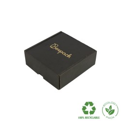 Customizable black e-commerce shipping boxes 130x130x45 mm CE-130-N