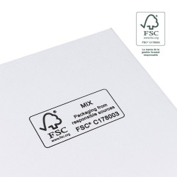 Caja FSC® para Anillo o Pendientes blanca Packaging de Joyería Personalizable F42-B