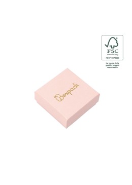 Caja FSC® para Pendientes o Conjunto Rosa Packaging de Joyería Personalizable F61-RC