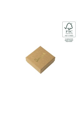 Caja FSC® para Pendientes o Conjunto Kraft Packaging de Joyería Personalizable F61-K