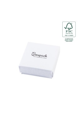 Caja FSC® para Pendientes o Conjunto blanca Packaging de Joyería Personalizable F40-B