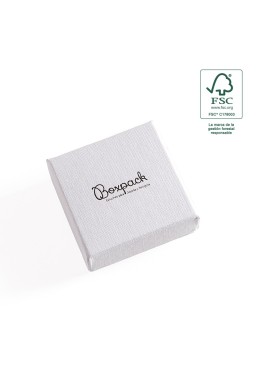 Caja FSC® para Pendientes o Conjunto blanca Packaging de Joyería Personalizable F40-B