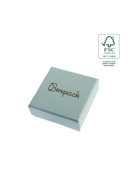 Caja FSC® para Pendientes o Conjunto Aguamarina Packaging de Joyería Personalizable F61-AQ