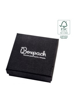 Caja FSC® para Colgante o Conjunto Negra Packaging de Joyería Personalizable F81-N
