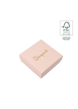 Caja FSC® para Colgante o Conjunto Rosa Packaging de Joyería Personalizable F81-RC