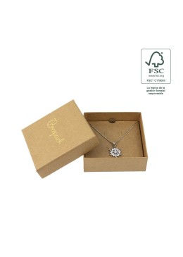 Caja FSC® para Colgante o Conjunto Kraft Packaging de Joyería Personalizable F81-K