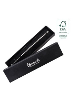 Boîte en carton FSC® pour bracelet, noire, 233x53x27 mm F51-N