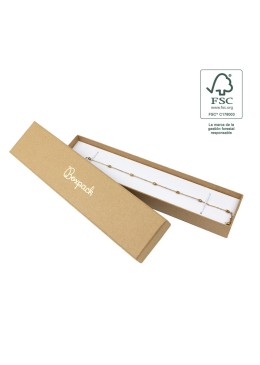 Boîte en carton Kraft FSC® pour bracelet 233x53x27 mm F51-K