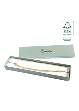 Caja FSC® para Pulsera Aguamarina Packaging de Joyería Personalizable F81-AQ