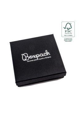 Caja FSC® para Collar o Conjunto Negra Packaging de Joyería Personalizable F17-N