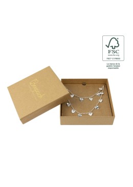 Caja FSC® para Collar o Conjunto Kraft Packaging de Joyería Personalizable F42-K