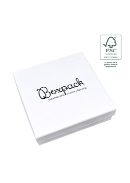 Caja FSC® para Collar o Conjunto blanca Packaging de Joyería Personalizable F17-B