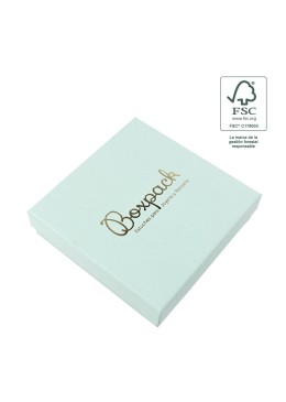 Caja FSC® para Collar o Conjunto Aguamarina Packaging de Joyería Personalizable F17-AQ