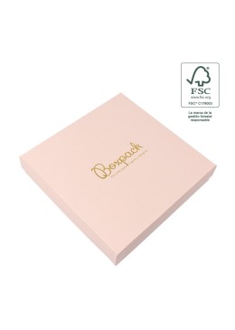 Caja FSC® para Collar o Conjunto Rosa Packaging de Joyería Personalizable F18-RC