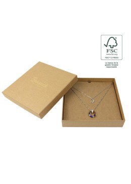 Caja FSC® para Collar o Conjunto Kraft Packaging de Joyería Personalizable F18-K