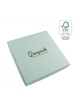 Caja FSC® para Collar o Conjunto Aguamarina Packaging de Joyería Personalizable F18-AQ