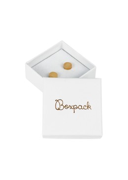 Boîte en carton pour boucles d&#39;oreilles et bijoux, 50x50x23 mm, blanche, IP-40
