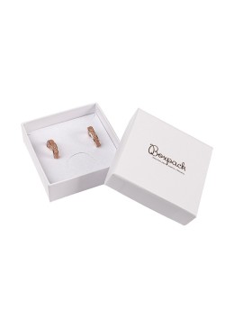 Boîte en carton pour bijoux et boucles d&#39;oreilles fantaisie, 65x65x24 mm, blanche, IP-60