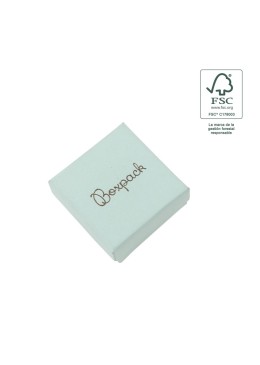 Caja FSC® para Pendientes Aguamarina Packaging de Joyería Personalizable F40-B
