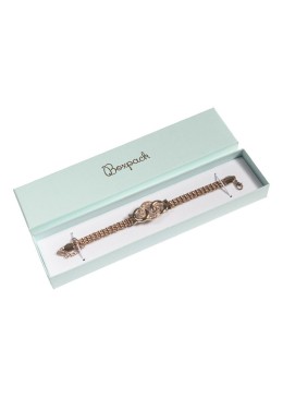 Boîte en carton pour bijoux et bijoux fantaisie bracelet 233x53x27 mm couleur aigue-marine aq-51