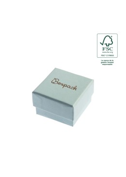 Caja FSC® para Anillo o Pendientes Aguamarina Packaging de Joyería Personalizable F42-AQ