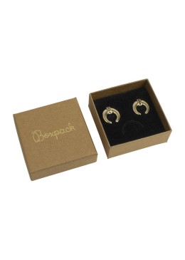 Boîte en carton kraft pour bijoux et parures de boucles d&#39;oreilles fantaisie 65x65x29 mm NT-61