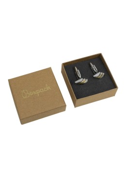Boîte en carton kraft pour boutons de manchette et bijoux fantaisie 65x65x29 mm NT-61-G