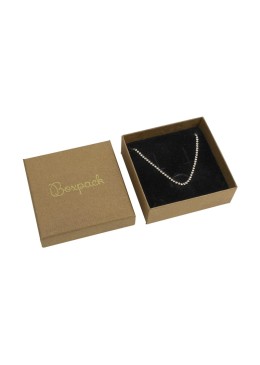 Boîte en carton kraft pour ensemble de pendentifs et bijoux 86x86x33 mm NT-81
