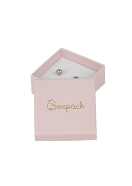 Carton pour bijoux et boucles d&#39;oreilles fantaisie 50x50x23 mm couleur quartz rose PI-40
