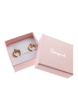 Boîte en carton pour boucles d&#39;oreilles ou parures, 65x65x29 mm, couleur quartz rose PI-61
