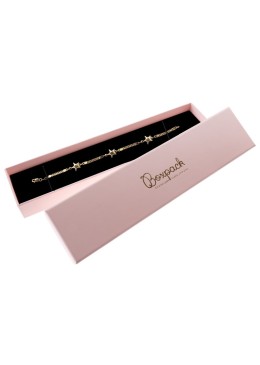 Boîte en carton pour bracelet à bijoux 233x53x27 mm couleur quartz rose pi-51