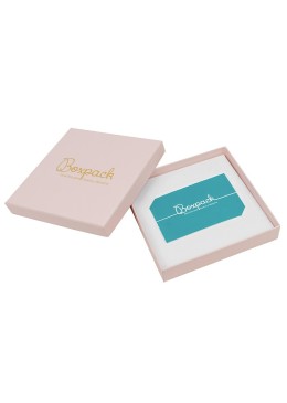 Boîte en carton pour carte 120x120x24 mm couleur quartz rose pi-16-t