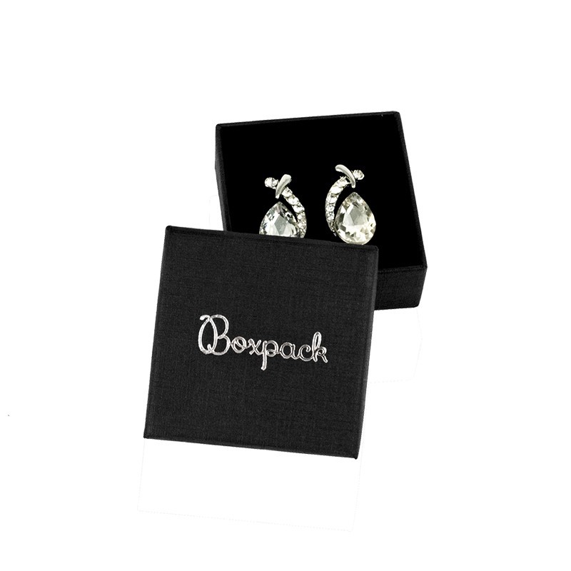 Caja para Pendientes Negra Packaging de Joyería Personalizable EP-40-N