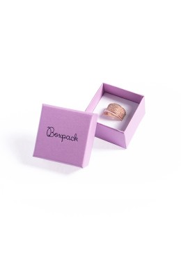 Boîte en carton violet pour bagues ou boucles d&#39;oreilles, bijoux et bijoux fantaisie LV-42