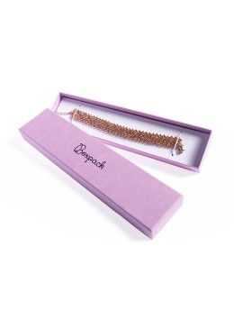 Boîte en carton pour bijoux et bracelets, dimensions : 233 x 53 x 27 mm, couleur : violet, LV-51
