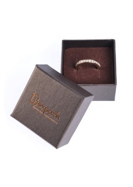 Boîte en carton marron pour bagues ou boucles d&#39;oreilles, bijoux et bijoux fantaisie Q-42-M