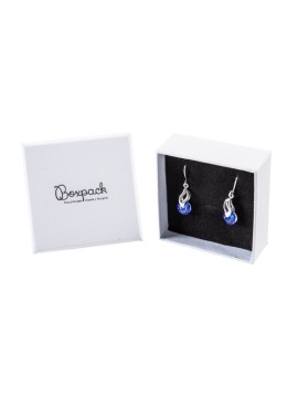 Boîte en carton pour bijoux et parures de boucles d&#39;oreilles fantaisie 65x65x29 mm blanc texturé mp-61