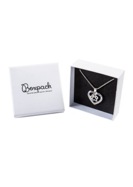 Carton pour bijoux et pendentifs fantaisie 86x86x33 mm blanc texturé MP-81