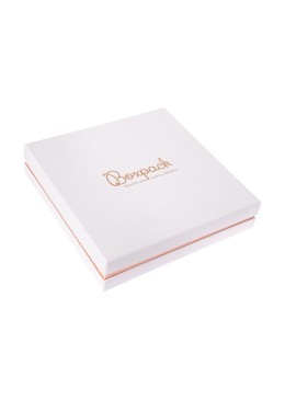Coffret en carton blanc et rose pour collier ou parure, bijoux fantaisie et bijouterie 168X168X38 Mm SA-18-RS