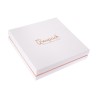 Coffret en carton blanc et rose pour collier ou parure, bijoux fantaisie et bijouterie 168X168X38 Mm SA-18-RS