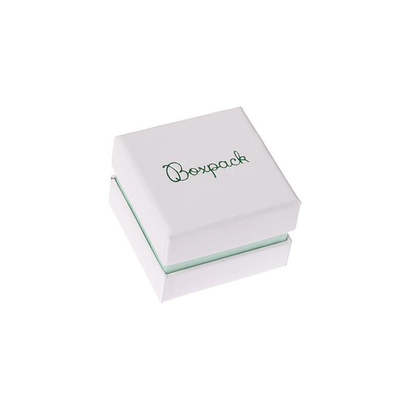 Caja de cartón blanca y aguamarina para anillo o pendientes de joyería, bisutería y joyas SA-42-AQ Caja de cartón blanca y aguamarina para anillo o pendientes de joyería, bisutería y joyas SA-42-AQ