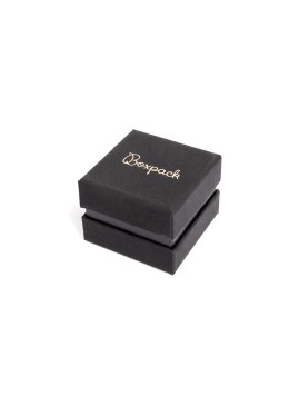 Boîte en carton noir pour bagues ou boucles d&#39;oreilles, bijoux, bijoux fantaisie et bijoux SA-42-N