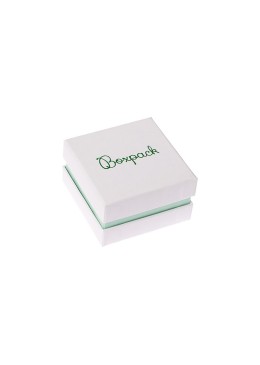 Coffret en carton blanc et aigue-marine pour boucles d&#39;oreilles, parures, bijoux fantaisie et joaillerie, 65 x 65 x 38 mm. SA-61-AQ