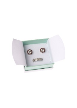 Caja para Pendientes o Conjunto Blanca Packaging de Joyería SA-61-AQ