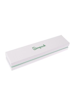 Coffret en carton blanc et aigue-marine pour bijoux, bracelets, bijoux fantaisie et joaillerie 234 x 55 x 39 mm SA-51-AQ