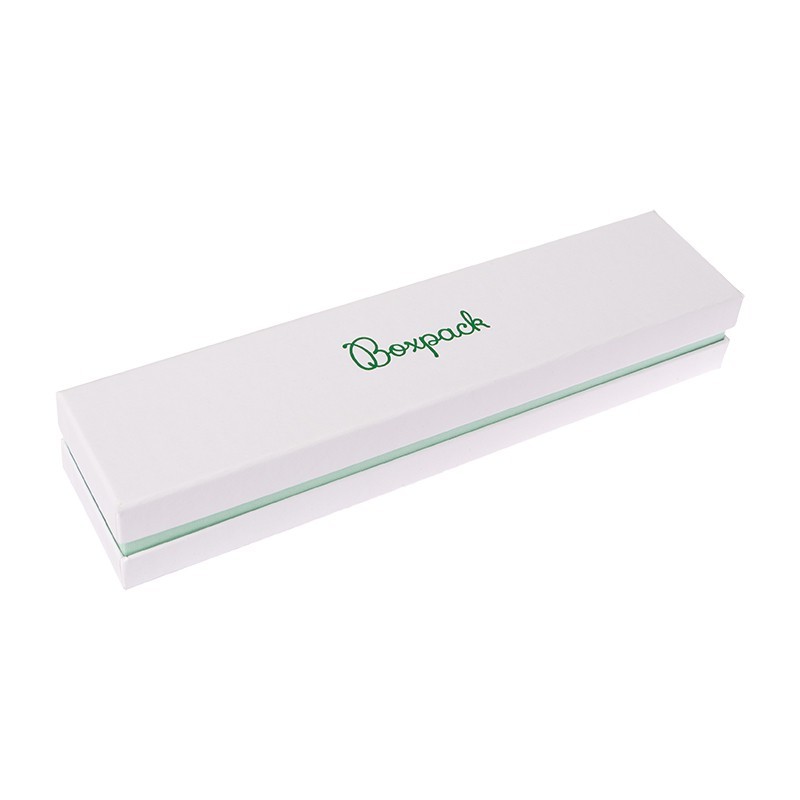 Caja de cartón blanca y aguamarina para pulsera de joyería, bisutería y joyas 234X55X39 Mm SA-51-AQ Caja de cartón blanca y aguamarina para pulsera de joyería, bisutería y joyas 234X55X39 Mm SA-51-AQ