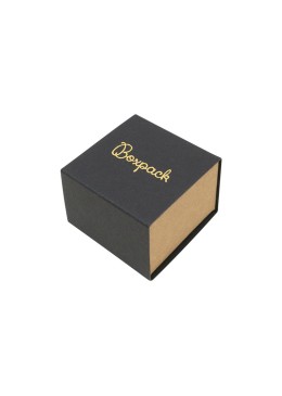 Caja para Anillo o Pendientes Negra Packaging de Joyería Personalizable SL-42-N
