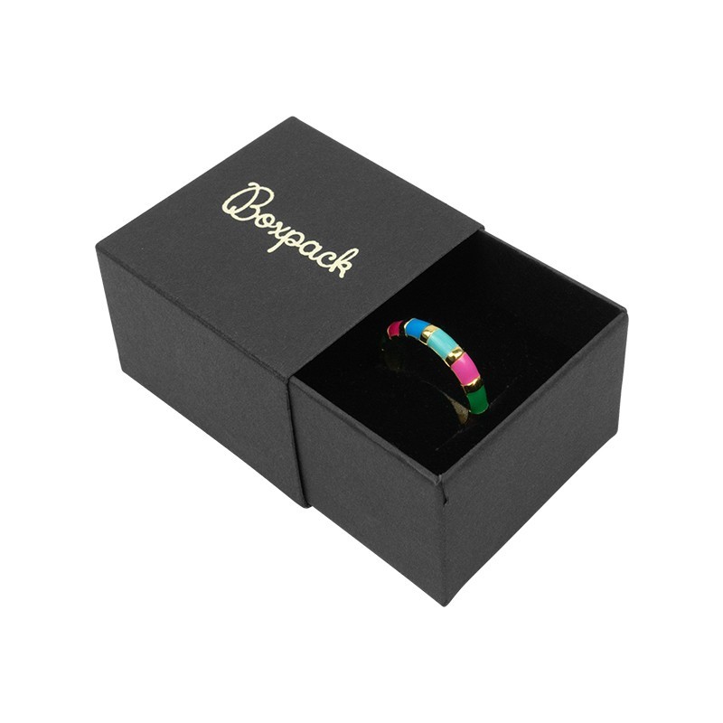 Caja de cartón para anillo o pendientes color negro 48x48x33 mm SL-42-N Caja de cartón para anillo o pendientes color negro 48x48x33 mm SL-42-N